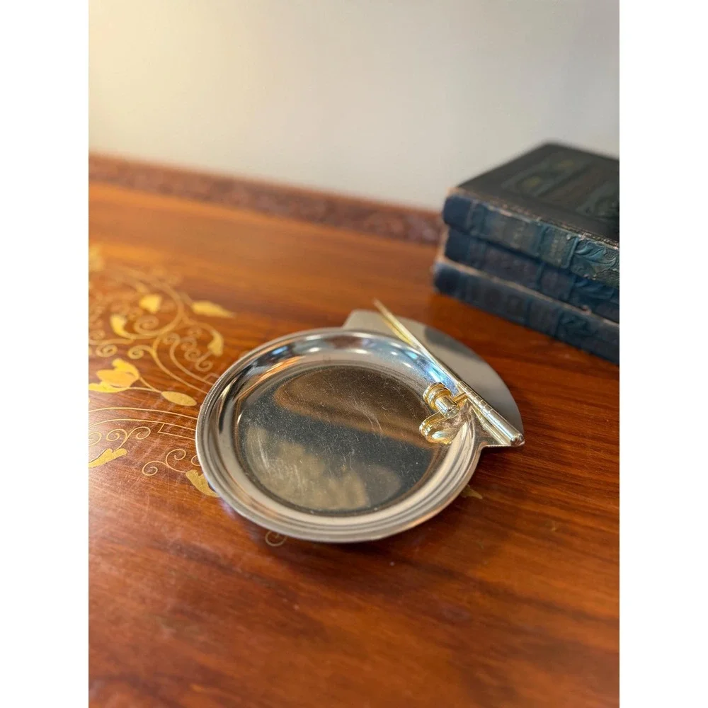 Vintage Fishing Change Dish • Coin Tray with Fishing Pole Accent
